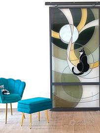 vetrate artistiche porta finestra muro divisorio 