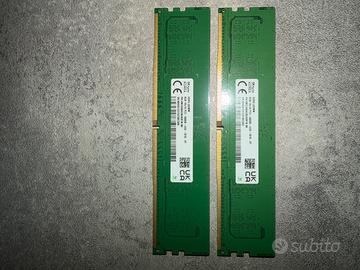 DUE BANCHI DI RAM DA 16 GB ddr5