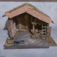 presepe casa con luci