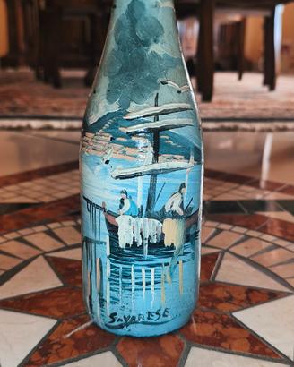 Bottiglia Raffigurante Paesaggio Golfo Di Napoli C