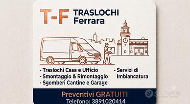 Traslochi, imbiancatura e sgomberi Ferrara
