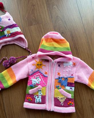 Set bimba maglione + cappello