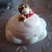 Portabiscotti Natale Ceramica Angelo