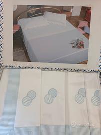 parure letto singolo con copriletto 