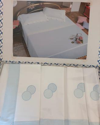parure letto singolo con copriletto 