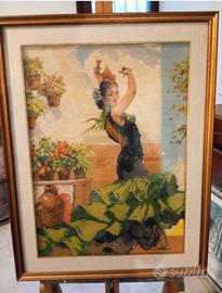 Quadro punto croce 60x78 con cornice