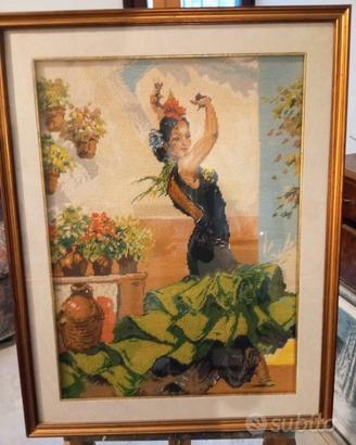 Quadro punto croce 60x78 con cornice