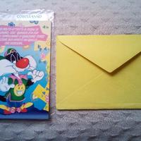 Biglietto auguri Gatto Silvestro, anni 90