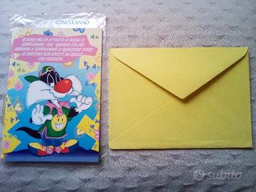 Biglietto auguri Gatto Silvestro, anni 90