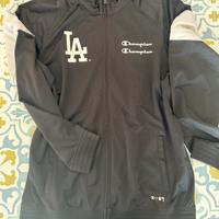 Champion LA Dodgers Track Jacket Black Size XL