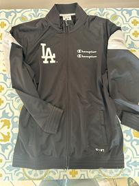 Champion LA Dodgers Track Jacket Black Size XL
