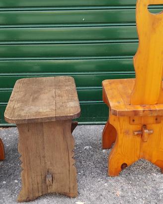 Set composto da 2 sgabelli con schienale basso pi