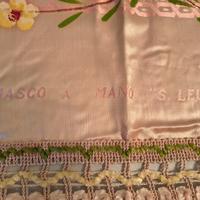 Copriletto dipinto a mano