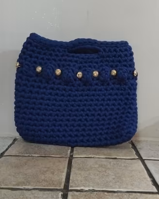 Pochette Blu Fatta A Mano