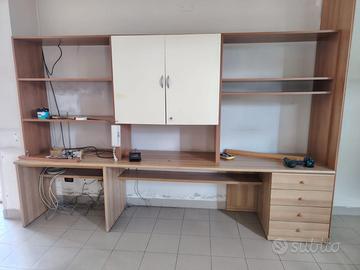 Parete per ufficio lunghezza 310 cm profondità 60