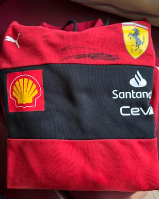 Felpa Ferrari autografata Leclerc