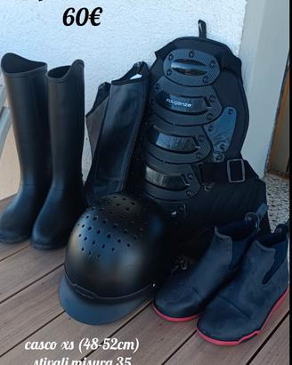 kit per equitazione 