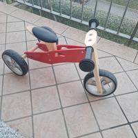 bici bambini Montessoriana in legno 
