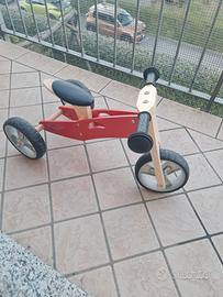 bici bambini Montessoriana in legno 
