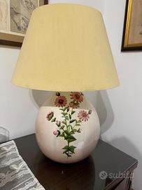 Lampada in ceramica dipinta a mano stile shabby