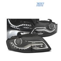 FARI AUDI A4 B8 07-11 LUCE DIURNA DRL SFONDO NERO