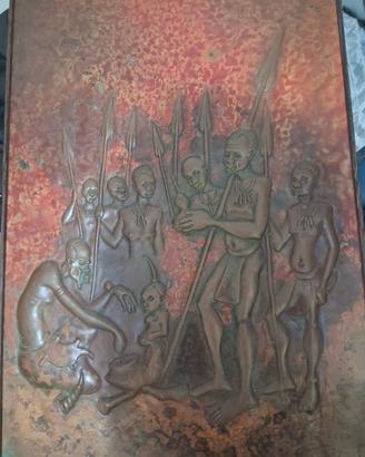 incisione su rame anni 70 provenienza Zaire