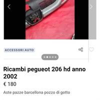 ricambi puegueot 206 HD 