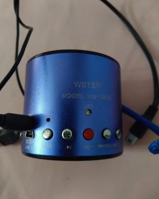 MINI CASSA SPEAKER WS-138-RC-USB-SD-MP3-Radio FM