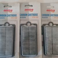 3 Amtra cartucce carbone  filtro Niagara  370/250