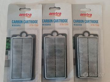 3 Amtra cartucce carbone  filtro Niagara  370/250
