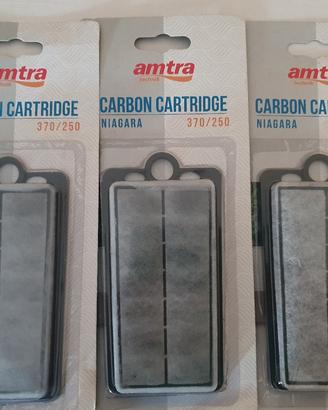 3 Amtra cartucce carbone  filtro Niagara  370/250
