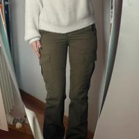Pantaloni cargo color cachi Terranova, taglia XS