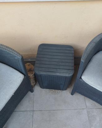 set giardino 2 poltrone