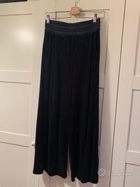 Pantaloni palazzo velluto blu Only