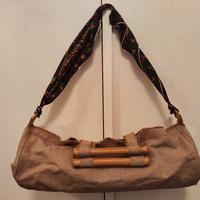 Borsa in tela juta con manici e tracolla