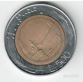 1 Moneta Rara Da 500 Lire Bimetallica Del 1986