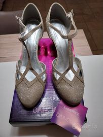 Scarpe Eleganti color Platino / Glitter num.40 