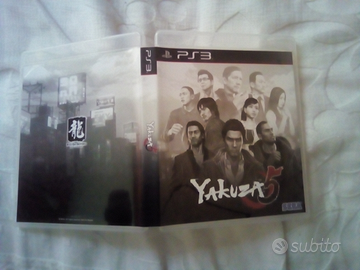 Custodia Yakuza 5 ps3 pal e adesivo Ryu Ga Gotoku