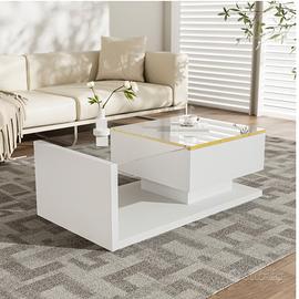 Tavolino moderno in vetro con illuminazione LED
