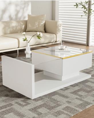 Tavolino moderno in vetro con illuminazione LED