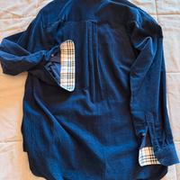 camicia velluto BURBERRY mis 48-50 L blu