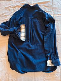 camicia velluto BURBERRY mis 48-50 L blu