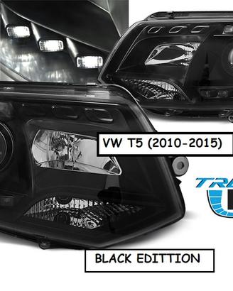 Coppia fanali neri led per VW T5 2009>2015