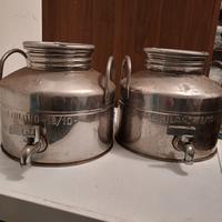 Contenitori in acciaio con rubinetto x olio