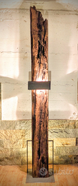 Sculture / lampade in legno naturale