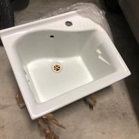 Lavatoio dolomite in ceramica con foro miscelatore