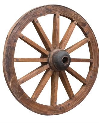 c.erc.o ruota di carro in legno