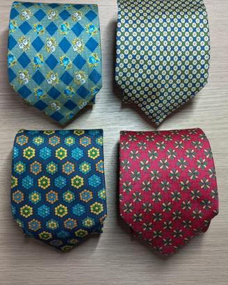 4 Cravatte ROXY TIES in pura seta Made in Italy