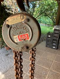 Paranco manuale 500 kg