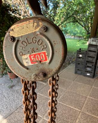 Paranco manuale 500 kg